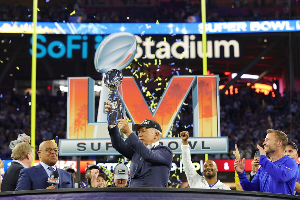 LA Rams owner Kroenke lifted the Vince Lombardi trophy in 2022