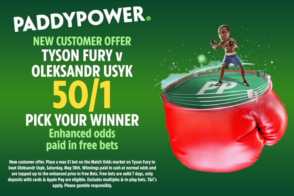 Make use of Paddy Power's new customer offer for this week's big fight.