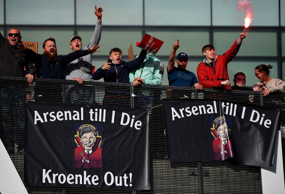 Arsenal fans angrily protested against Stan Kroenke in April 2021