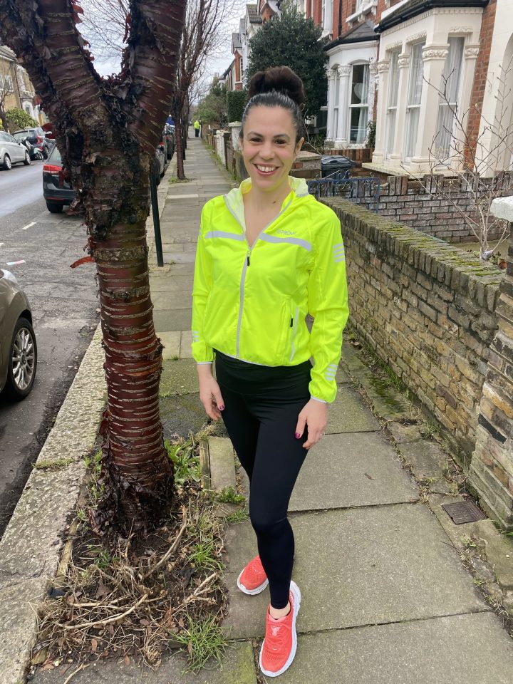 Zoe tests out a Proviz running jacket